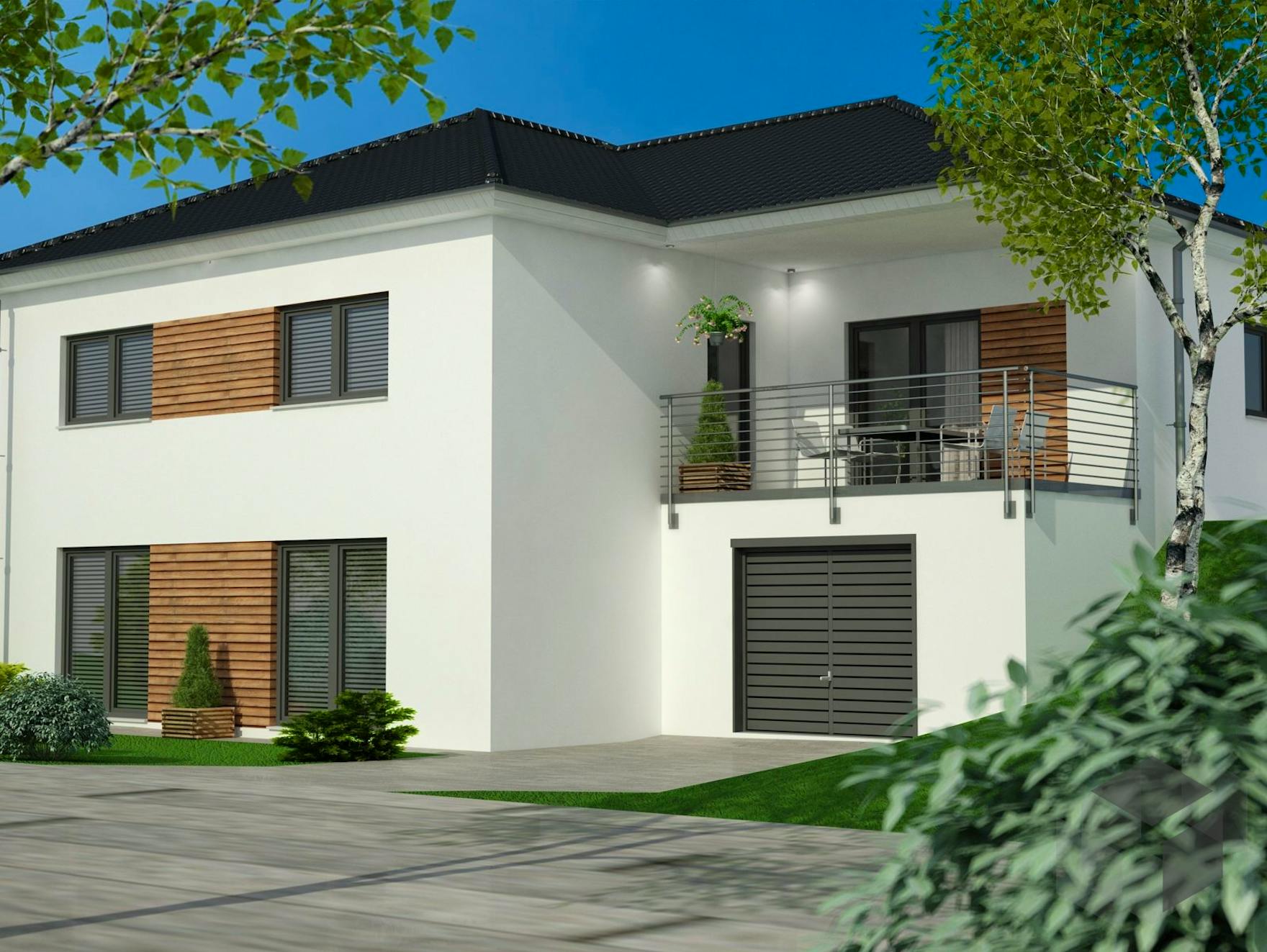 Bungalow vollunterkellert mit Garage Siegerland Massivhaus | Walmdach